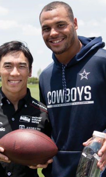 Takuma Sato visits the Dallas Cowboys